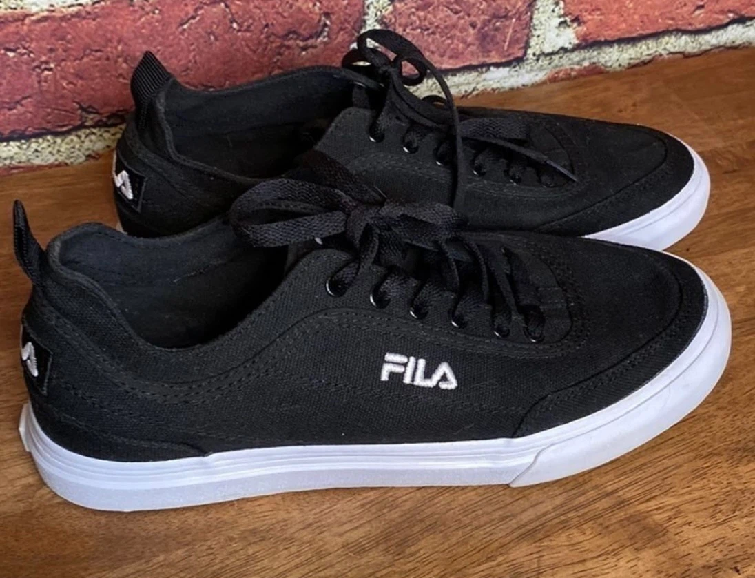 Fila Black Canvas Shoes Size 11