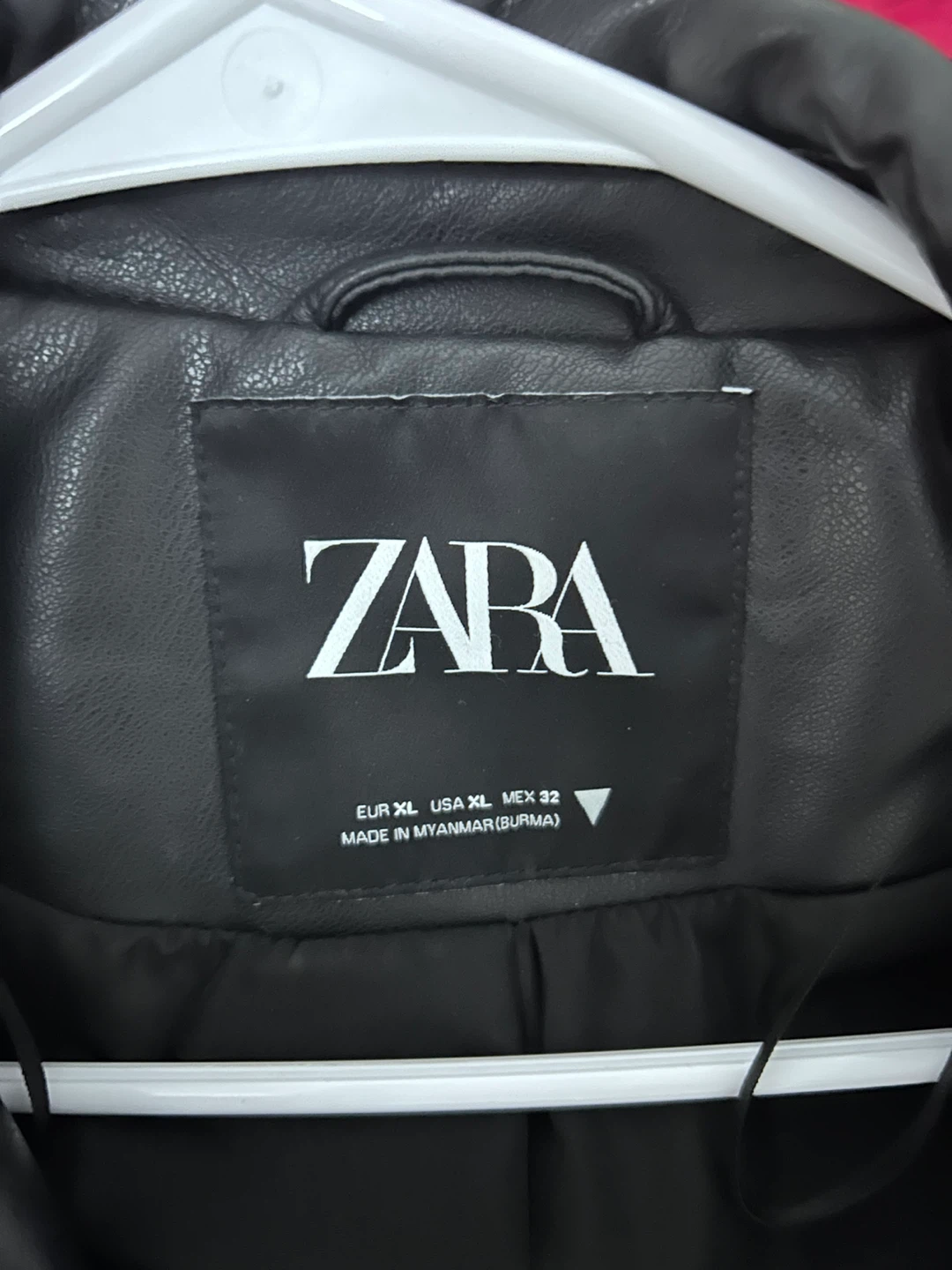 Zara Black Faux Leather Moto Jacket - photo 3