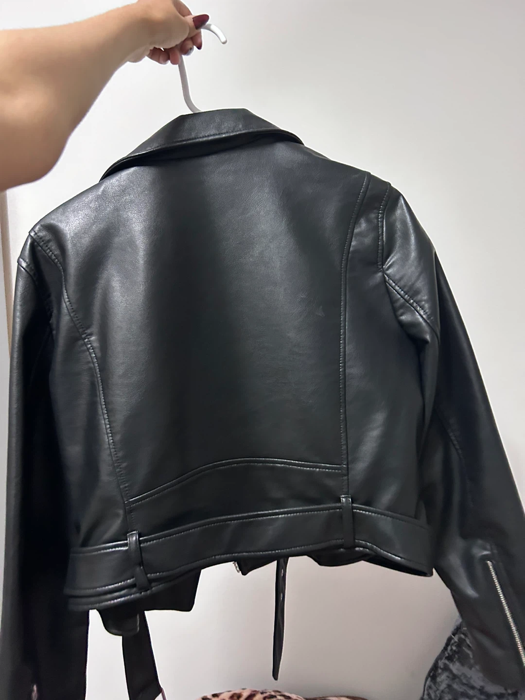 Zara Black Faux Leather Moto Jacket - photo 2