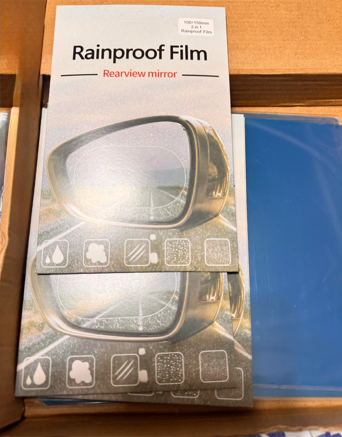 Rainproof Film for Rearview Mirror (100x150mm) - photo 2