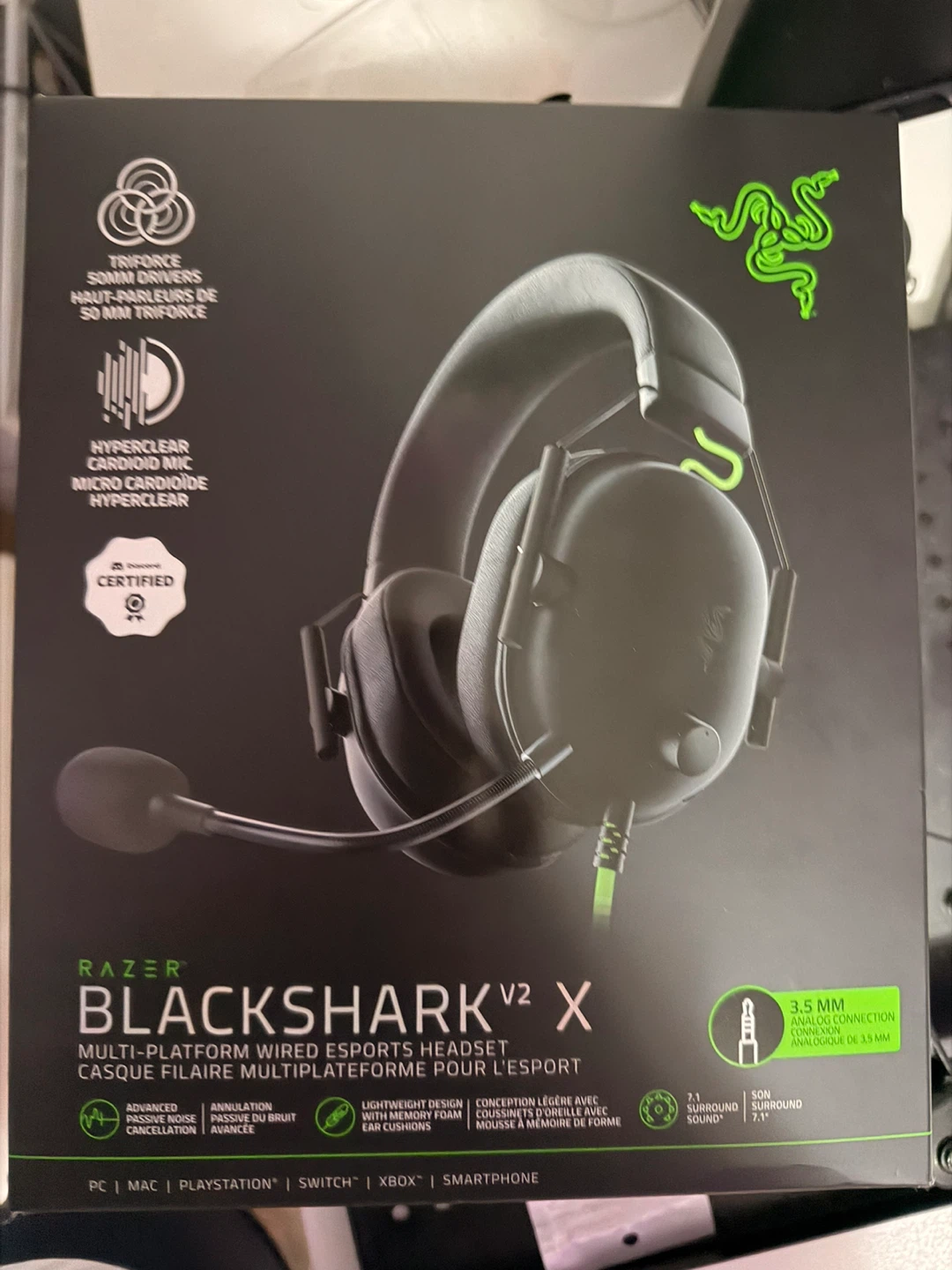 Razer Blackshark V2 X Wired Esports Headset