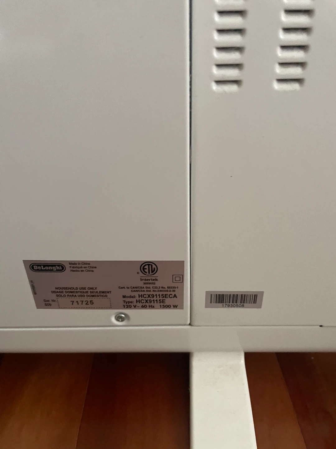 De'Longhi SlimStyle 1500W Convection Panel Heater - photo 2