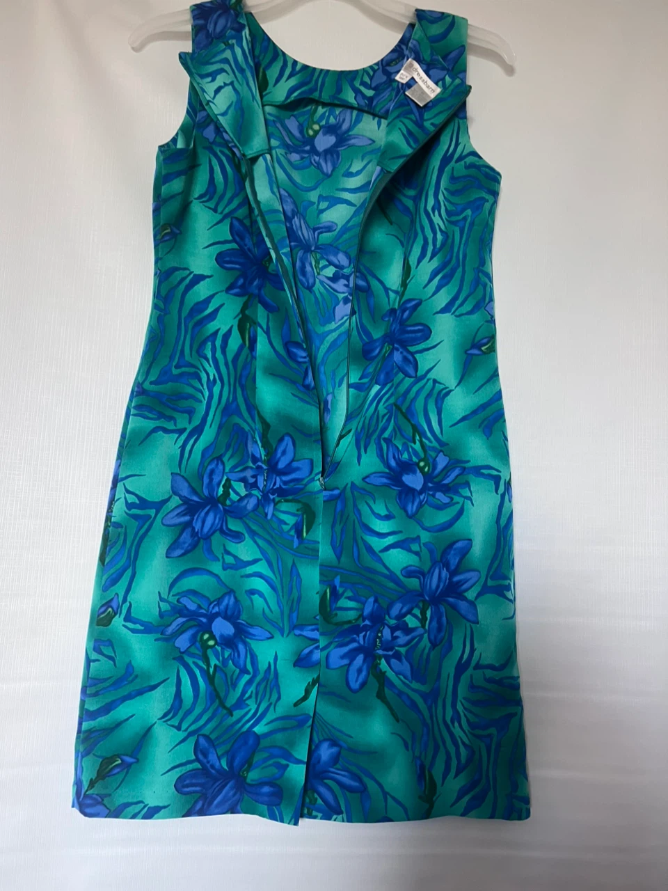 Dressbarn Blue Floral Sleeveless Dress Size 10 - photo 3