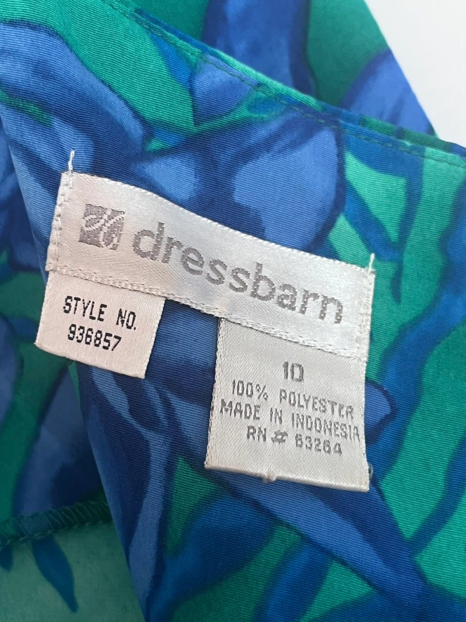 Dressbarn Blue Floral Sleeveless Dress Size 10 - photo 4