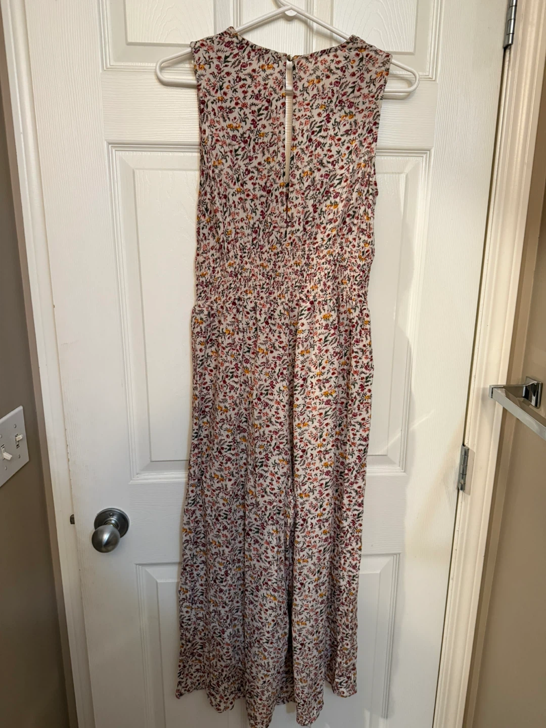 Dex Floral Sleeveless Wide Leg Jumpsuit - Medium