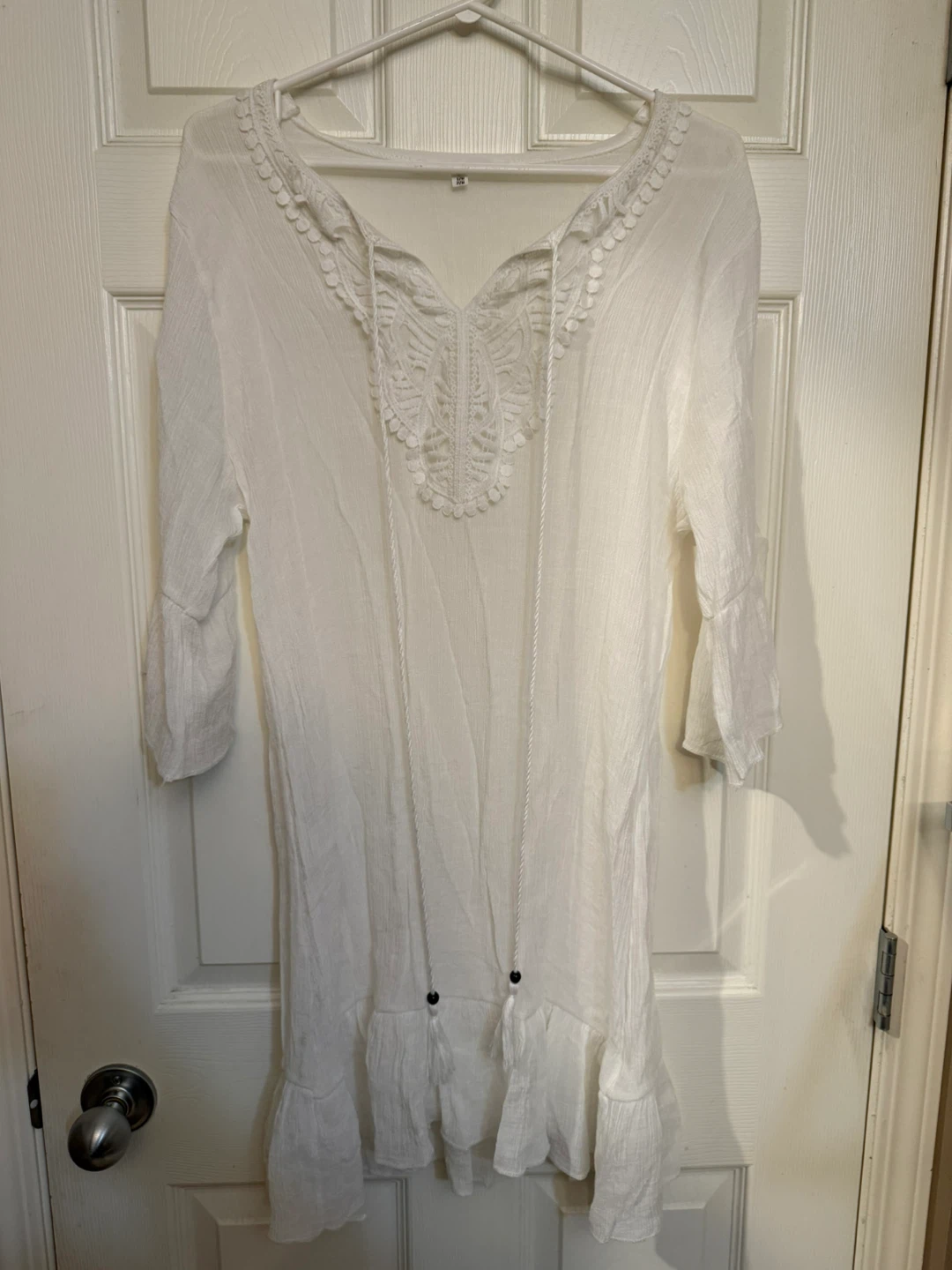 White Embroidered Tunic Cover-Up