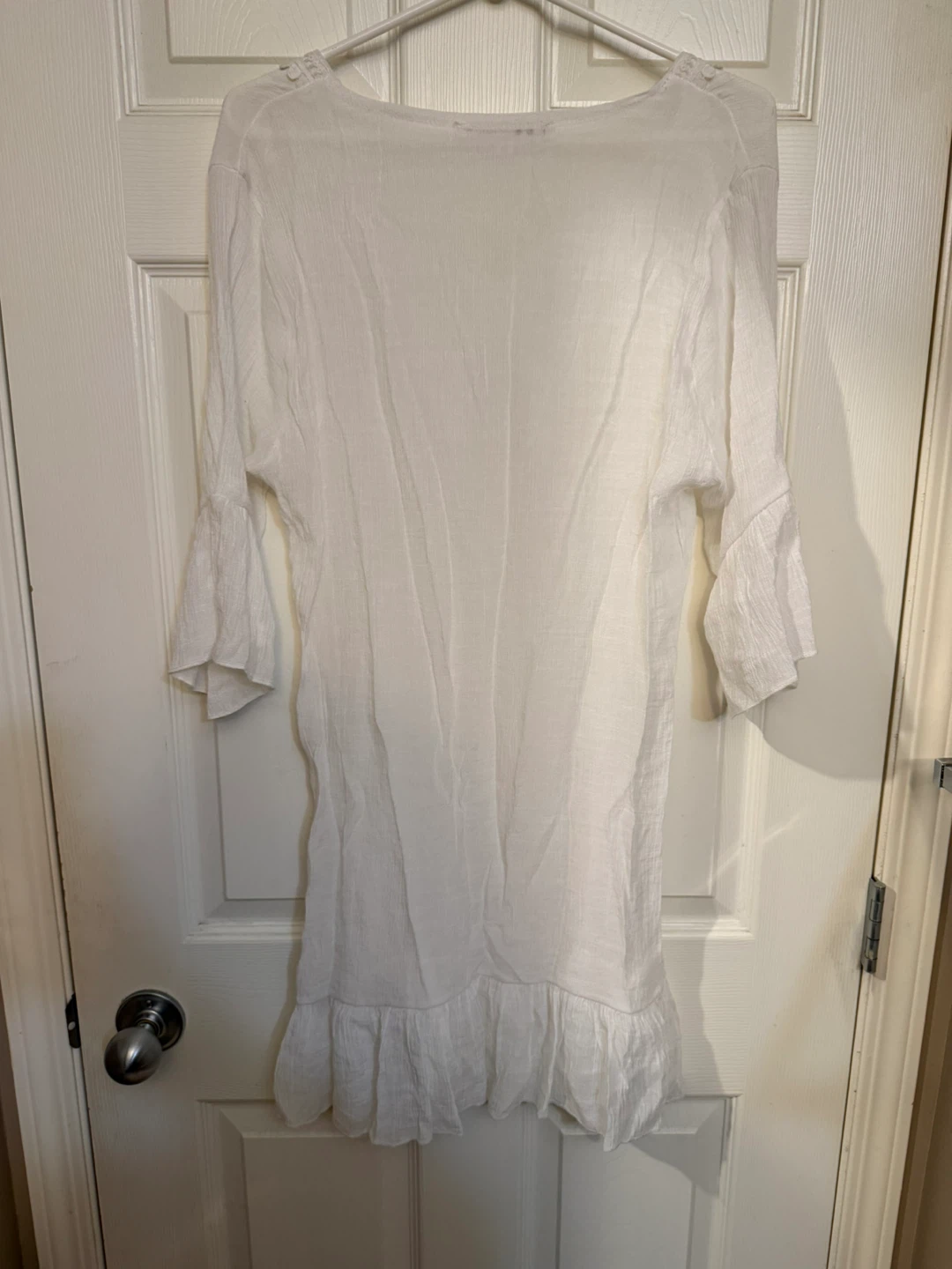 White Embroidered Tunic Cover-Up - photo 3