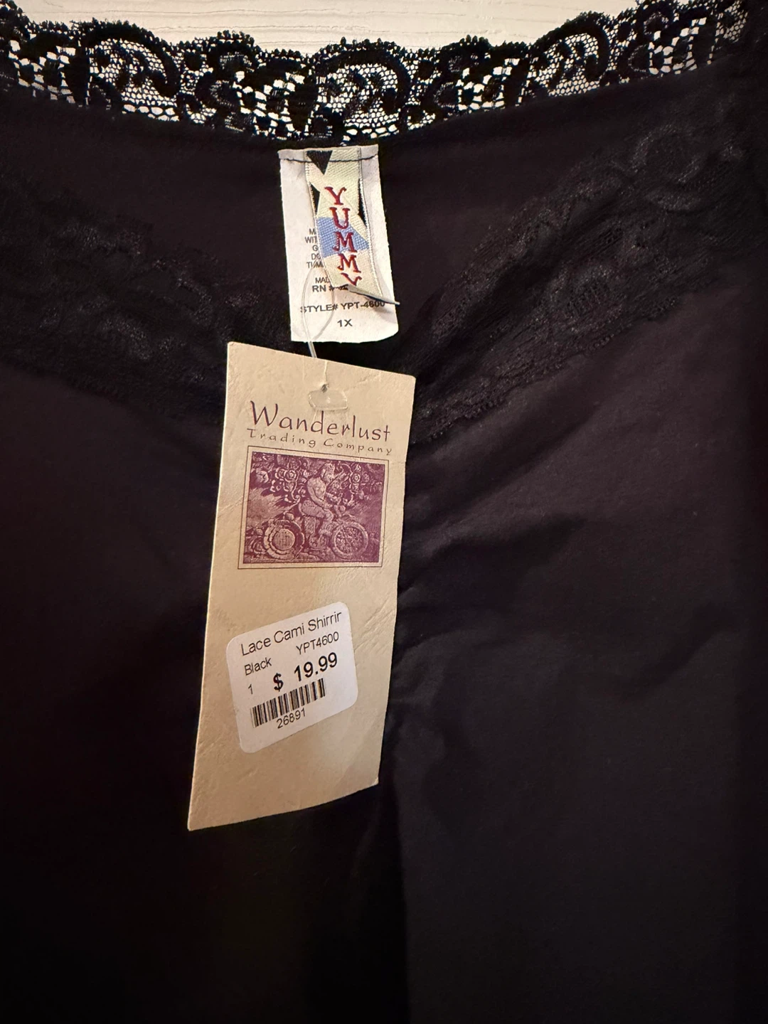 Wanderlust Trading Company Black Lace Cami - photo 2