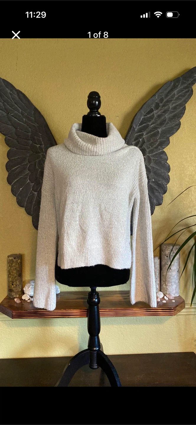 Calvin Klein Cowl Neck Marled Knit Sweater