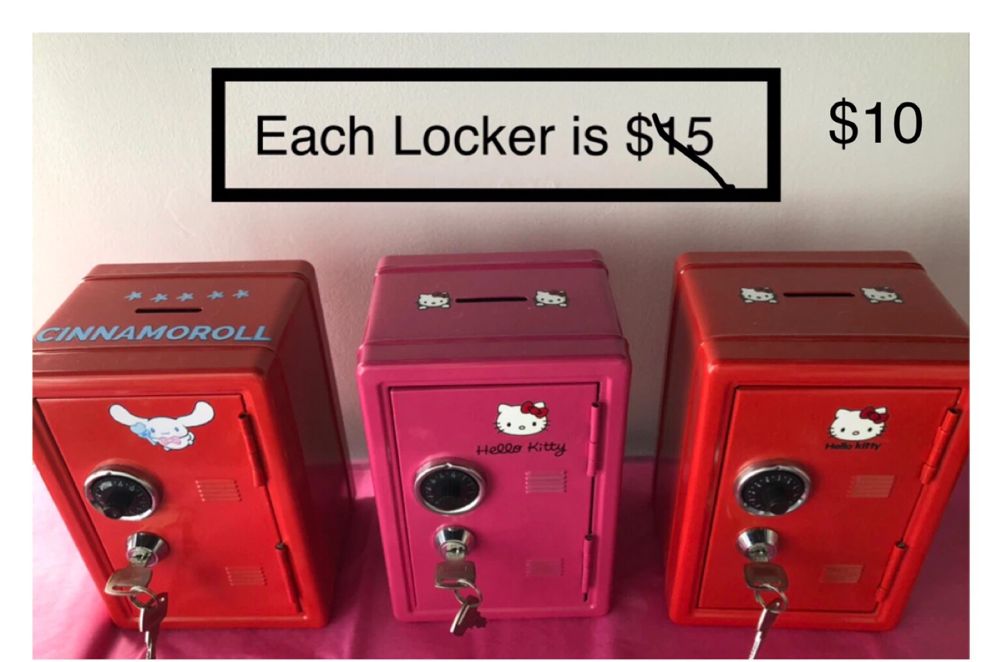 Hello Kitty & Cinnamoroll Lockers