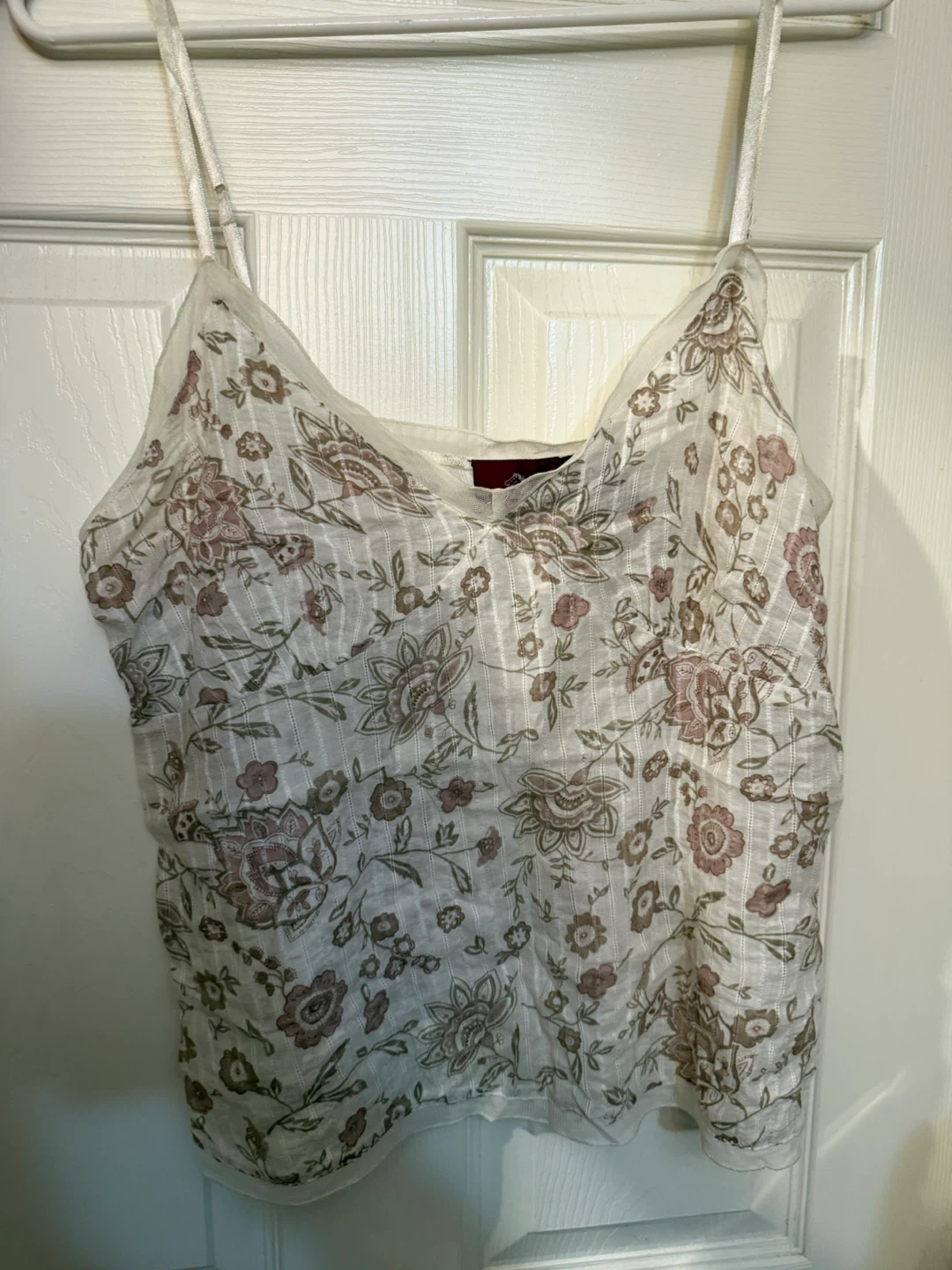 White Floral Cami Top