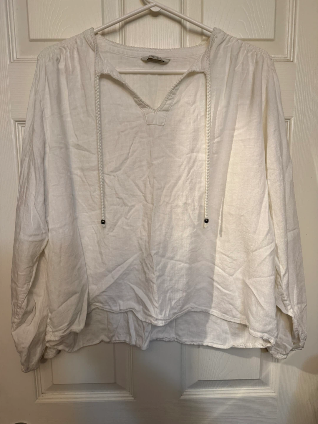 Denver Hayes White Tie-Neck Top - photo 3