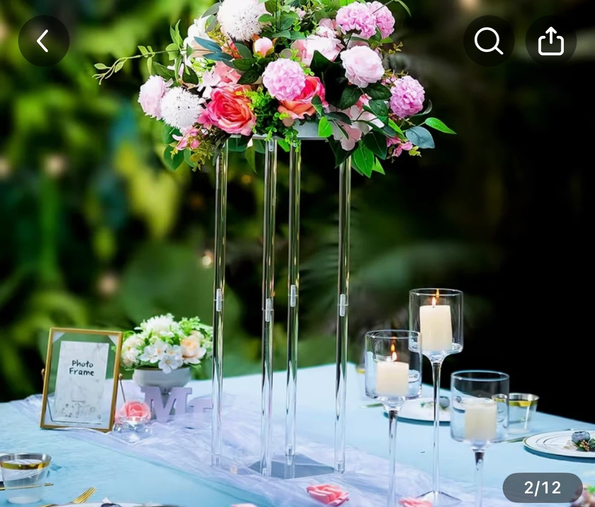 6pcs Clear Acrylic Pedestal Stand for Events