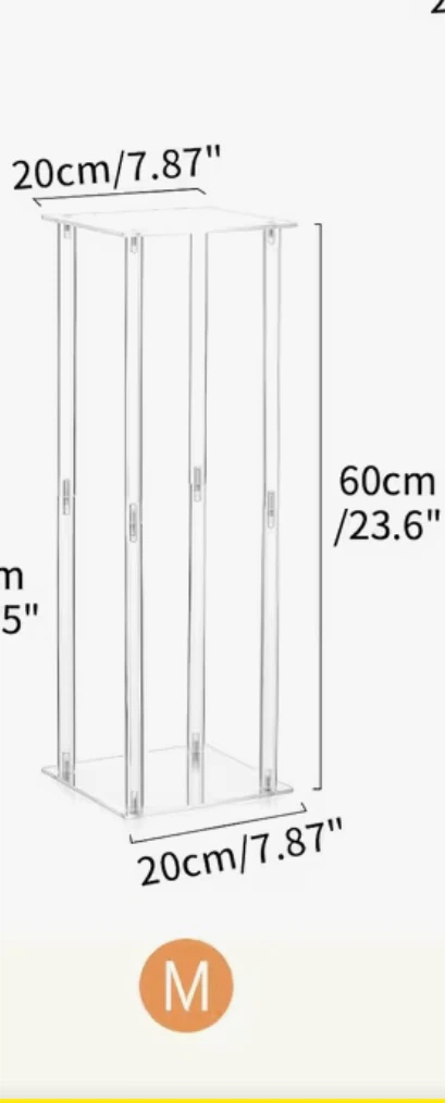 6pcs Clear Acrylic Pedestal Stand for Events - photo 3