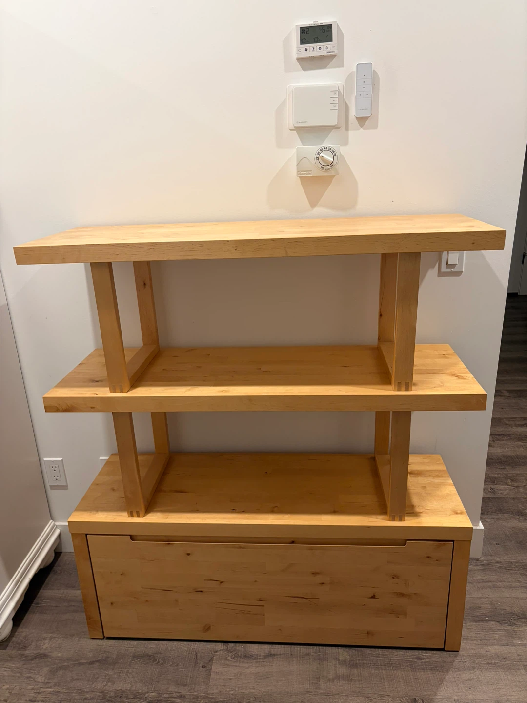 IKEA Storage Chest with Shelving Units, solid wood