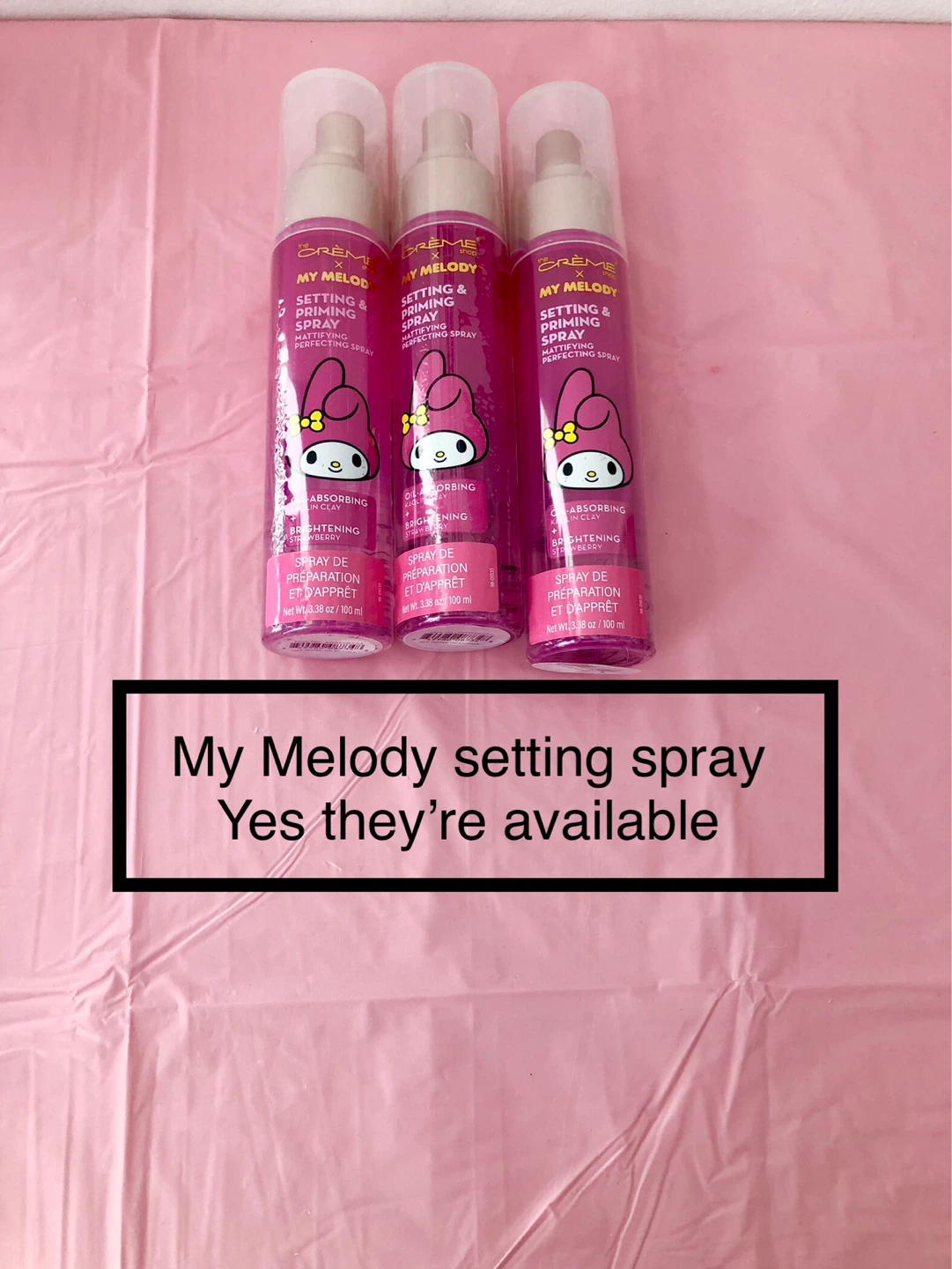 The Crème Shop My Melody Setting & Priming Spray (3 Pack)