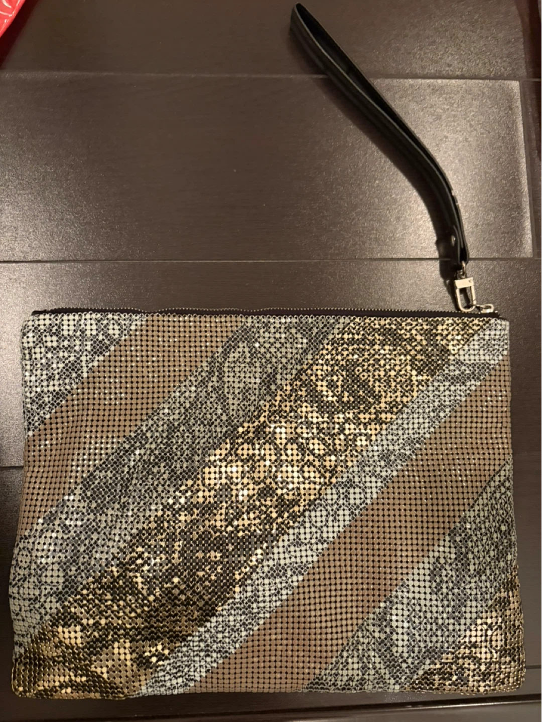 Sparkly Clutch Bag with Wrist Strap