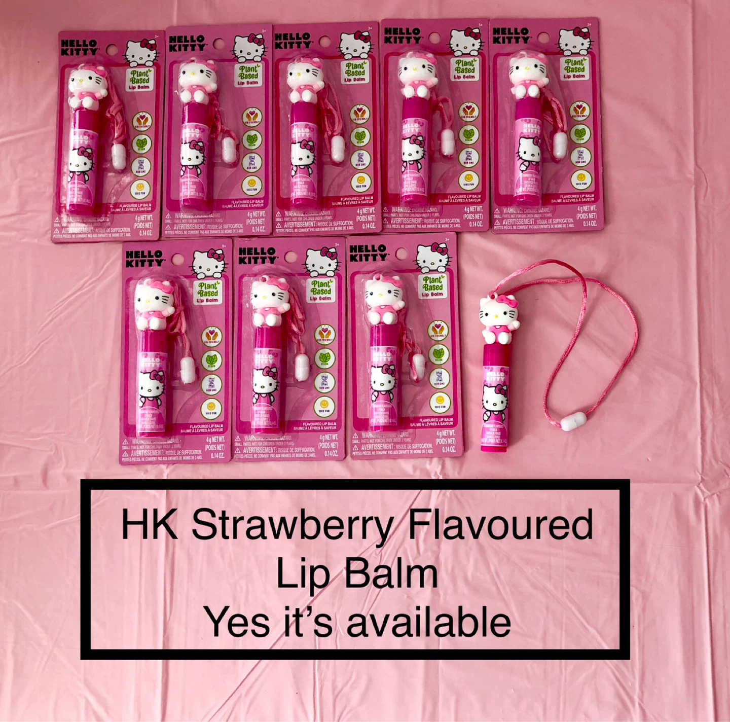 Hello Kitty Strawberry Flavoured Lip Balm