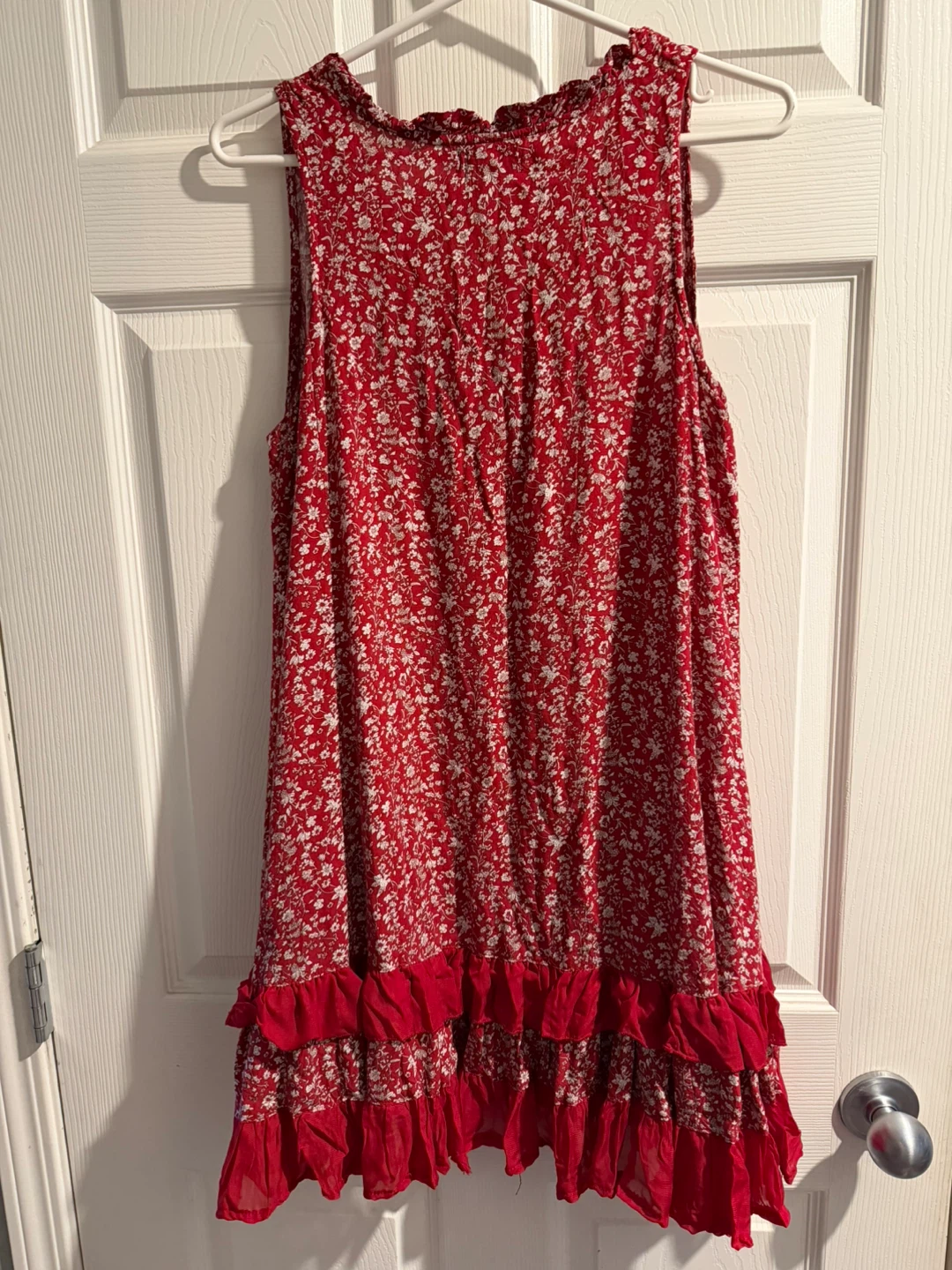 Papillon Red Floral Print Dress - Size M - photo 3