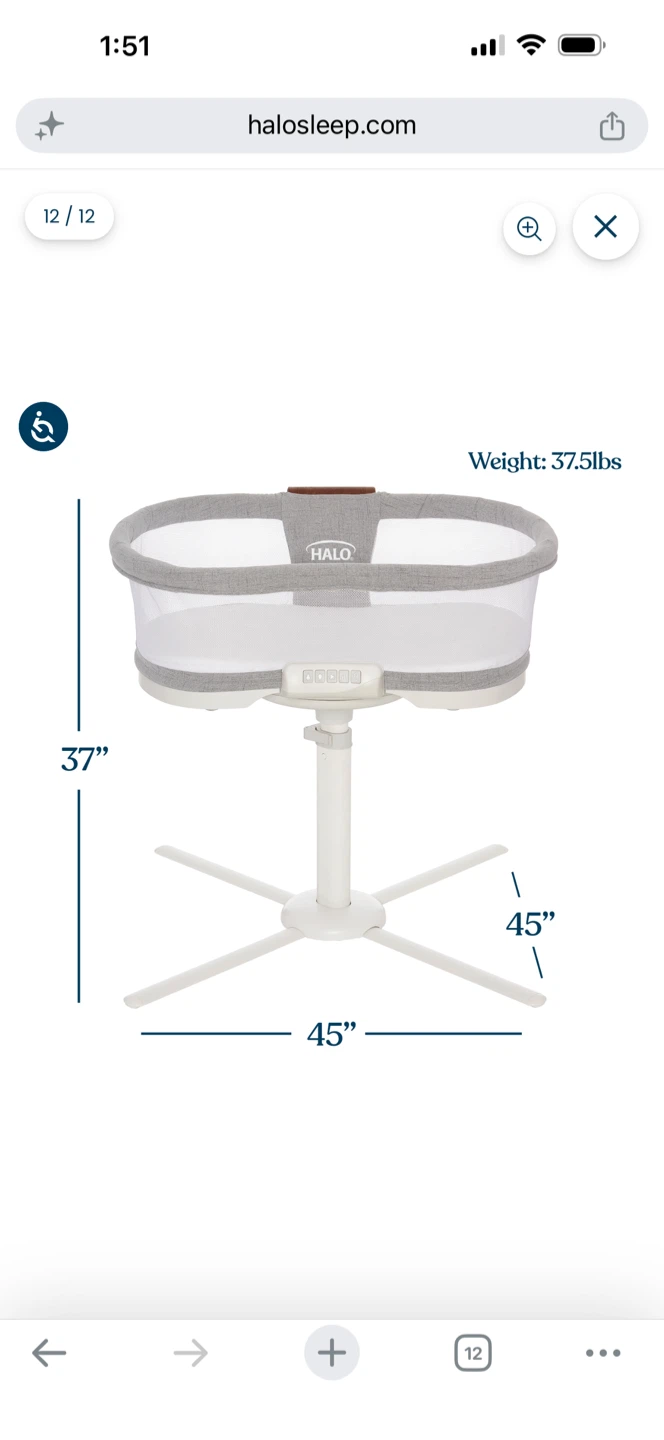 Halo BassiNest Luxe Swivel Sleeper Bassinet