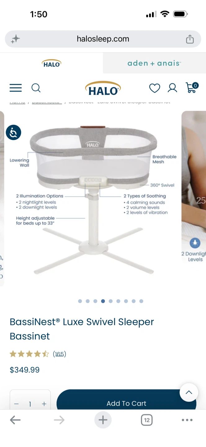 Halo BassiNest Luxe Swivel Sleeper Bassinet - photo 2