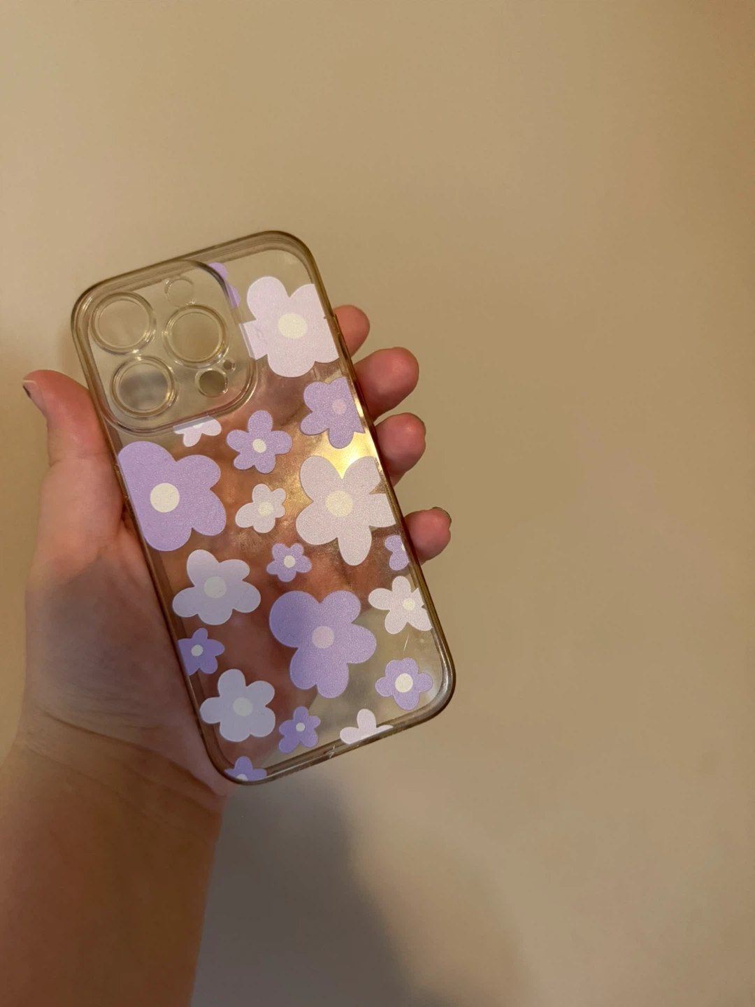 Clear floral phone case