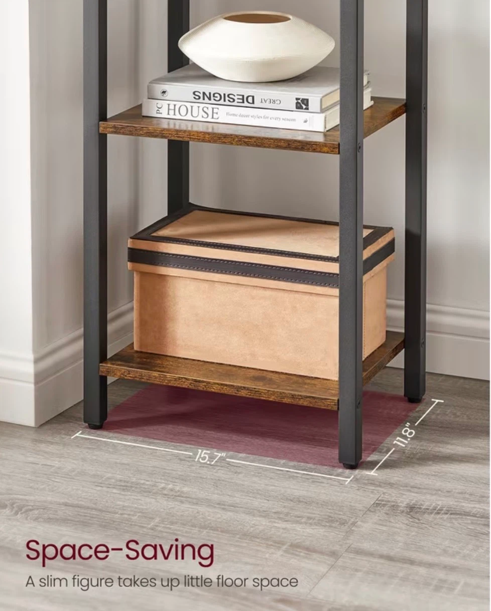 Tall Industrial 6-Tier Bookshelf - photo 3