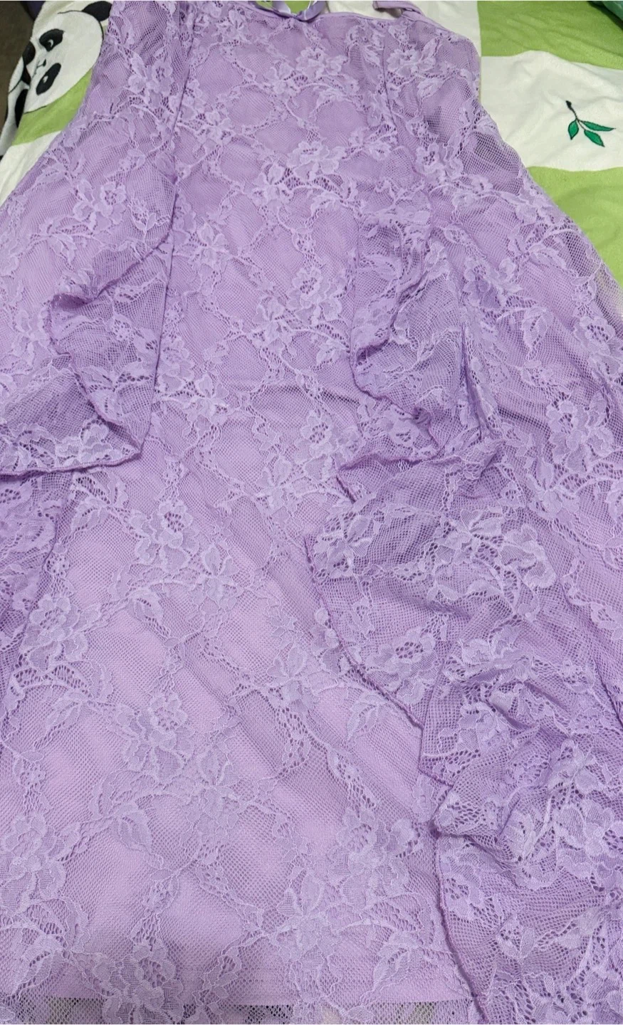 Lilac Lace Spaghetti Strap Dress⚽️ - photo 2