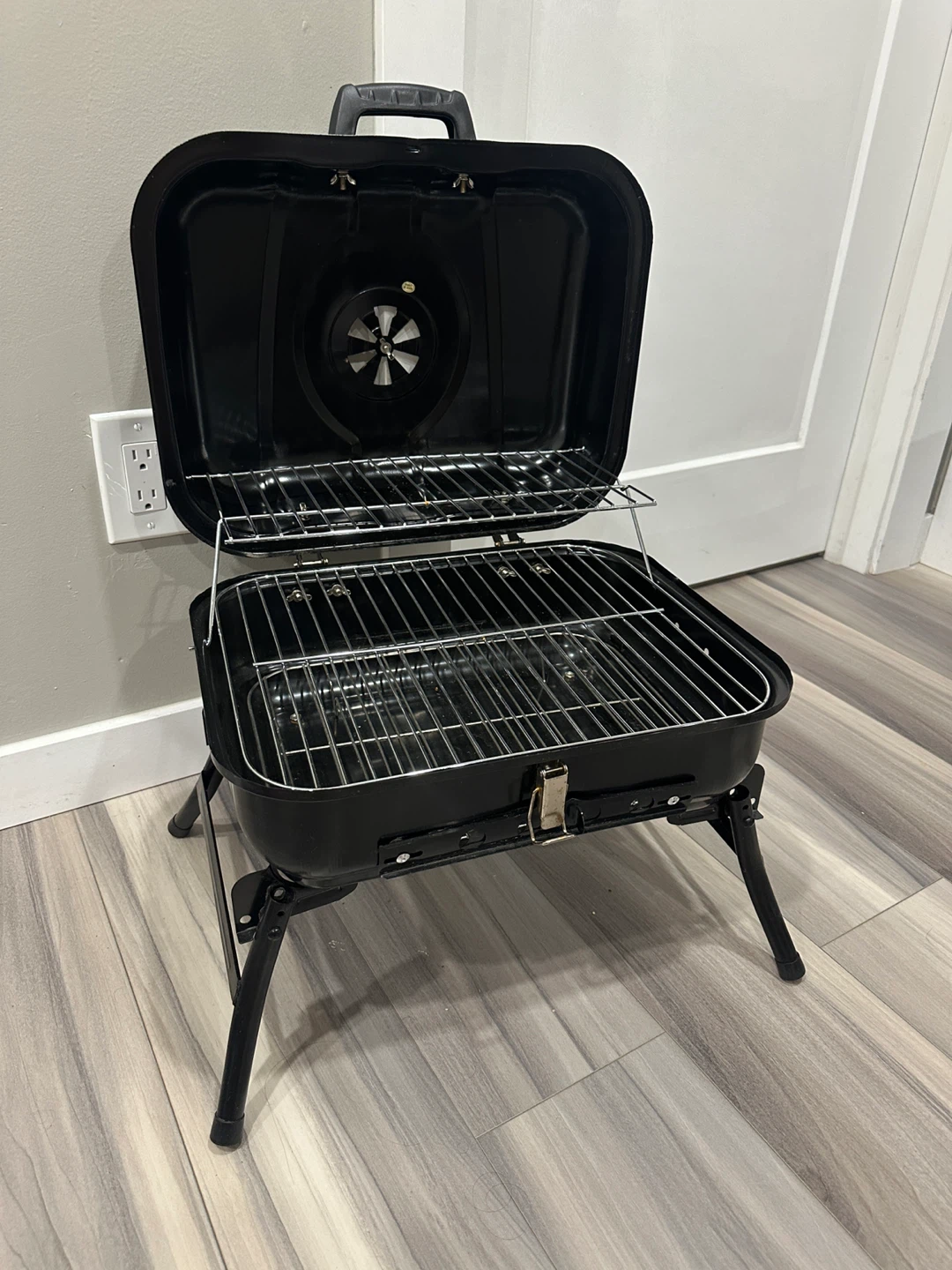 Black Portable Charcoal Grill