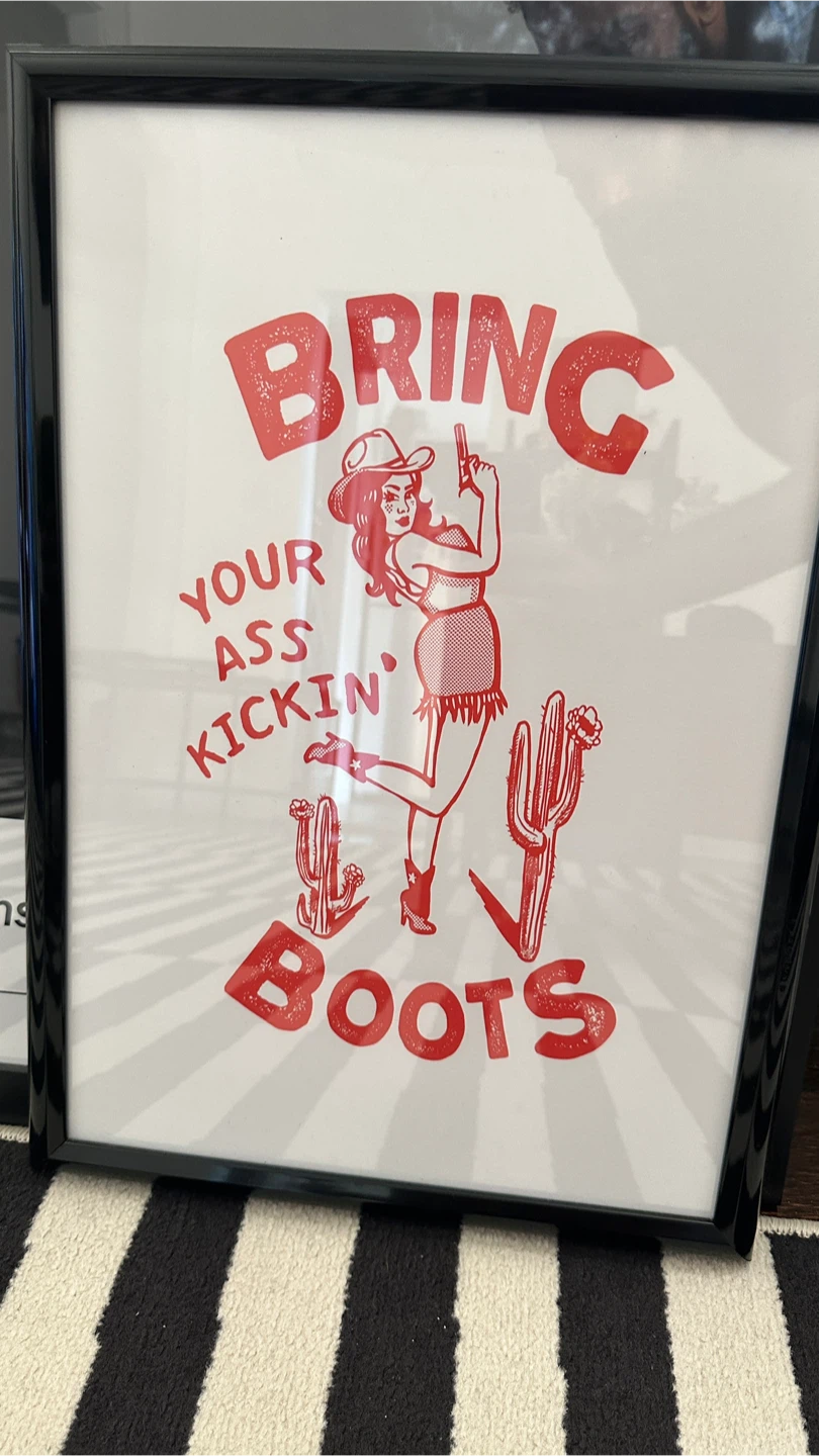Bring Your Ass Kickin Boots Framed Print