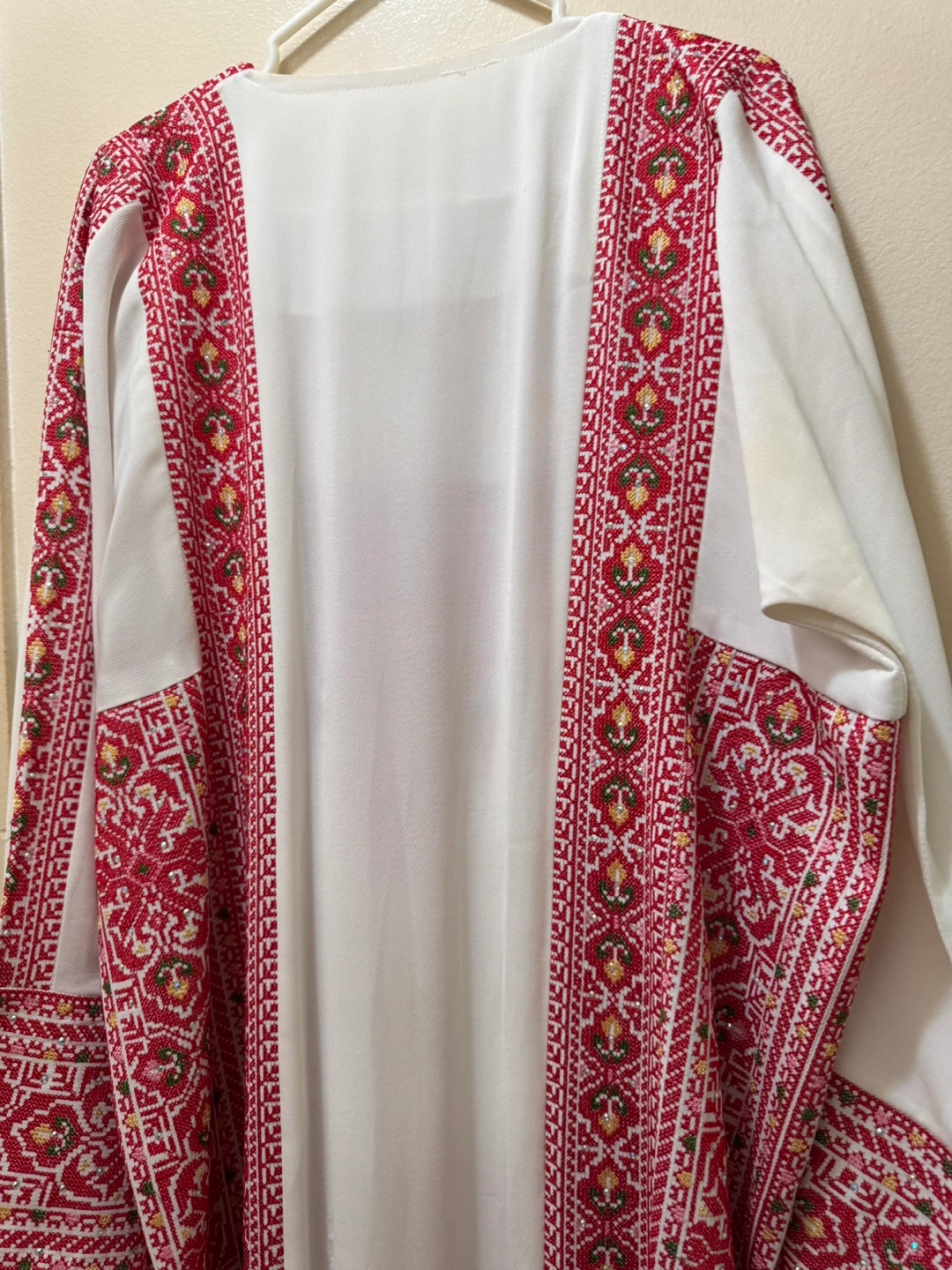 White Embroidered Kaftan Dress size 4 - photo 2