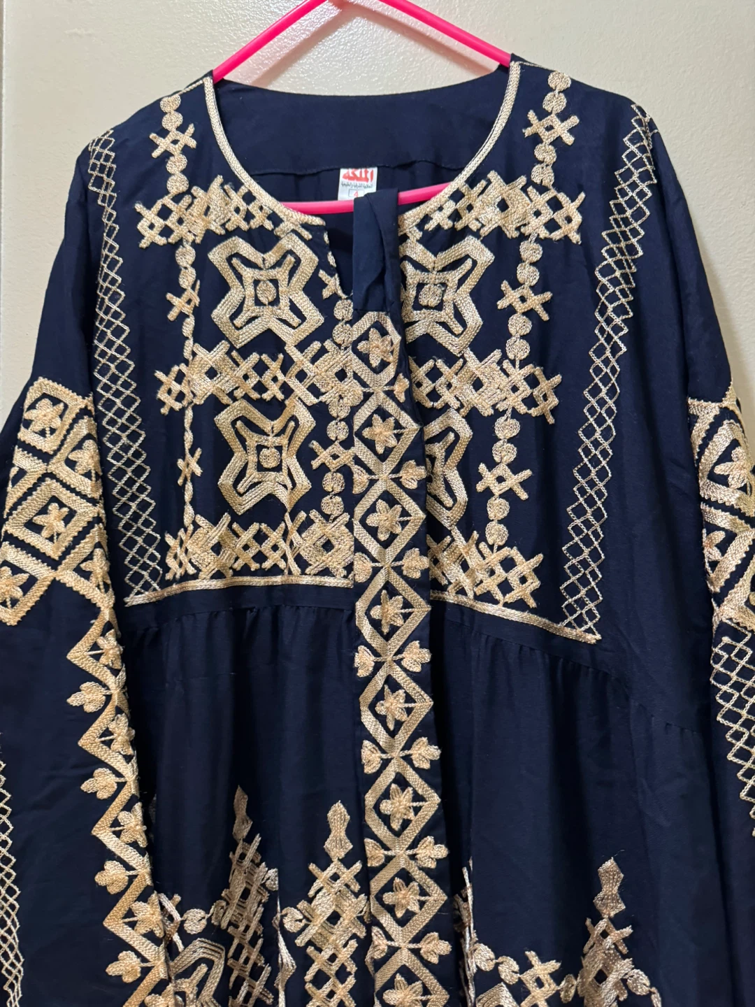 Navy Blue Embroidered Kaftan Dress size 4 - photo 2