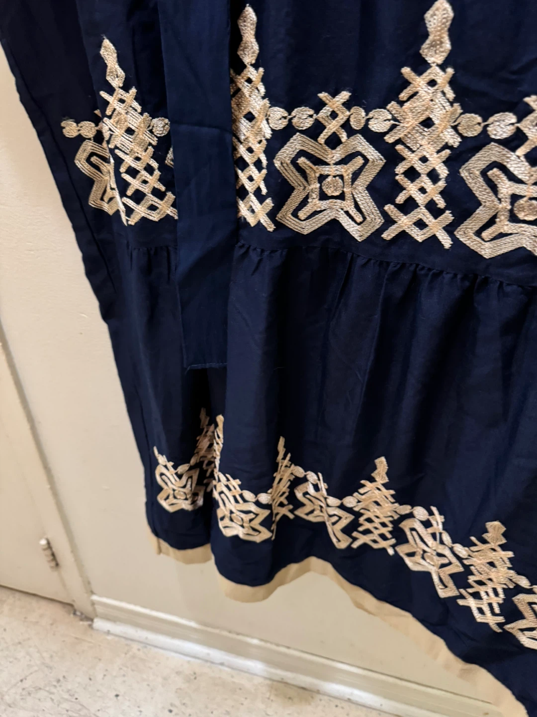Navy Blue Embroidered Kaftan Dress size 4 - photo 5