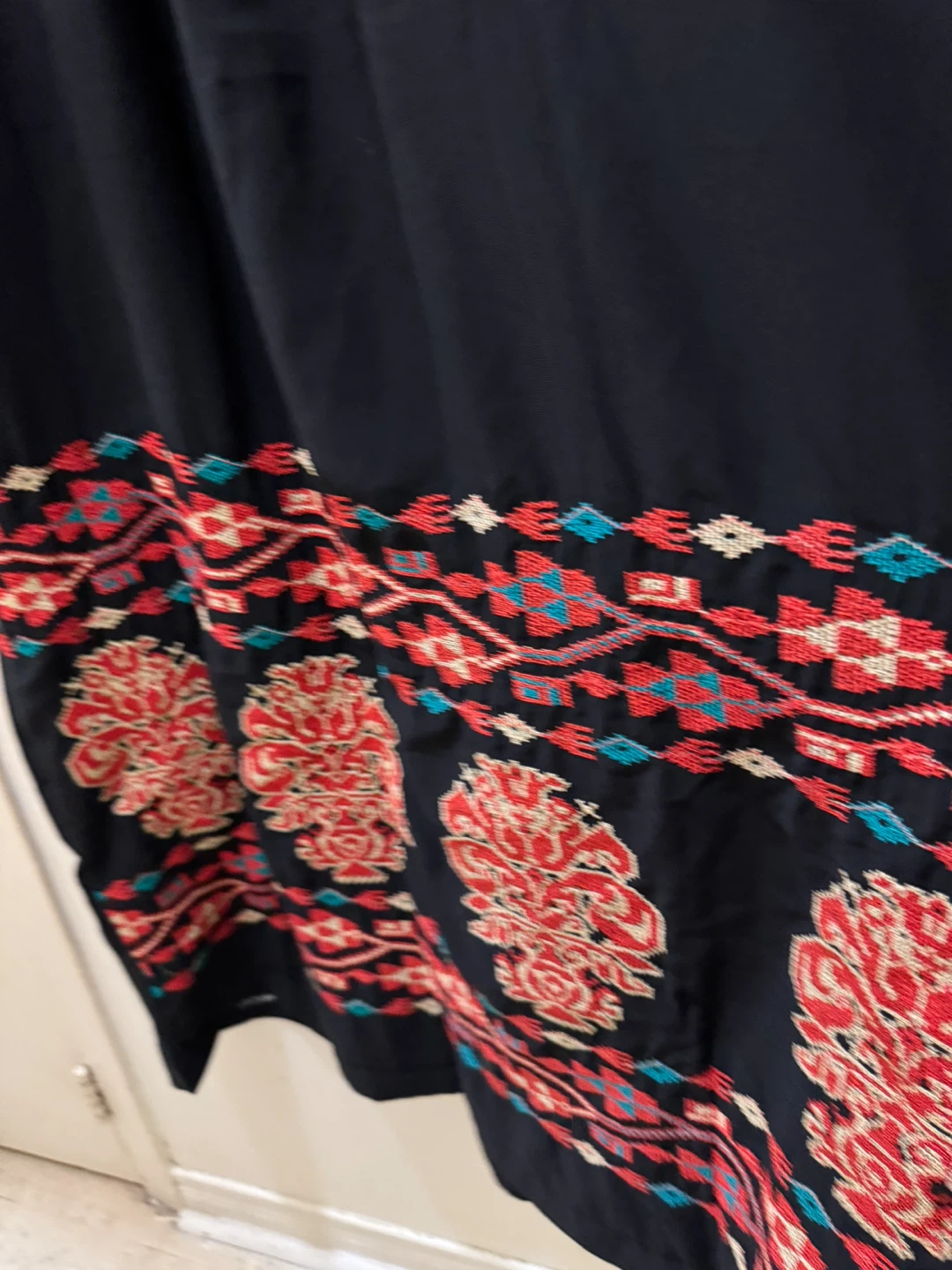 Black Embroidered Maxi Dress XL - photo 2