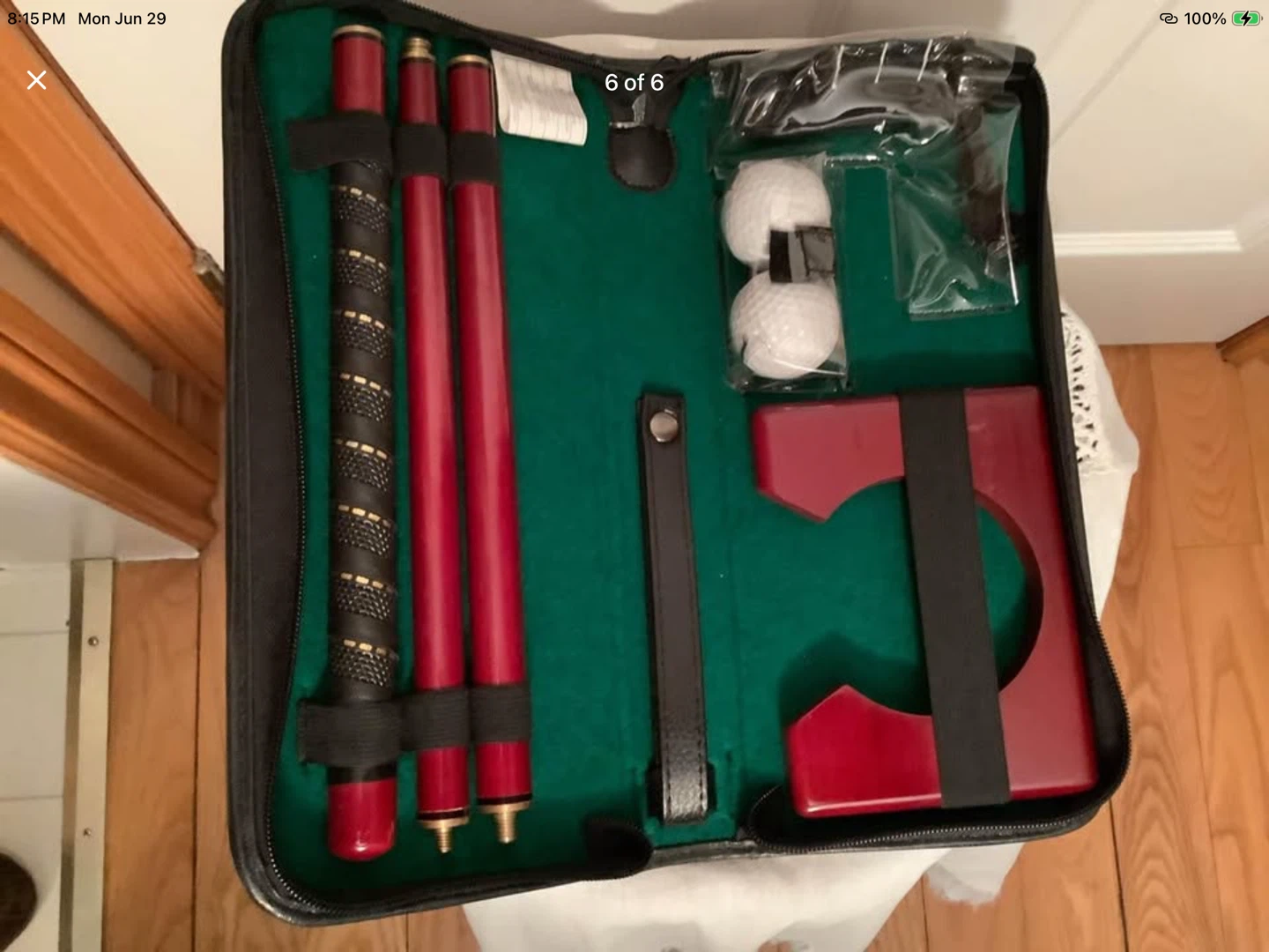 Indoor Golf Set in a Zippered Black Case 🐞