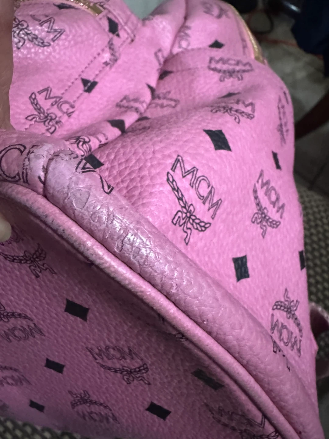 MCM Pink Visetos Backpack - photo 3