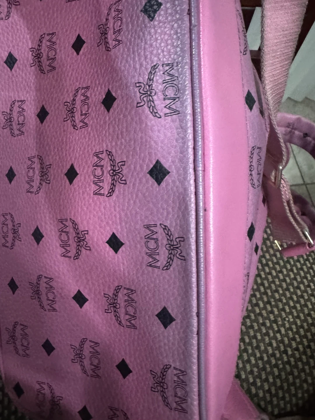 MCM Pink Visetos Backpack - photo 5