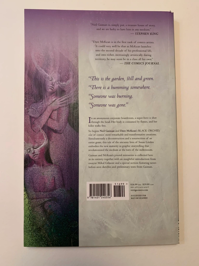 Black Orchid Graphic Novel by Neil Gaiman & Dave McKean - photo 2