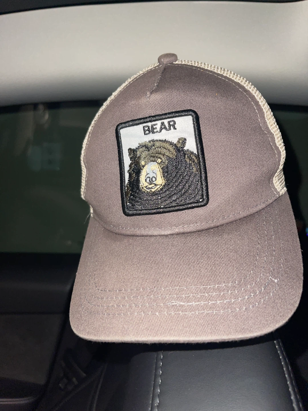 Trucker Hat with Bear Patch