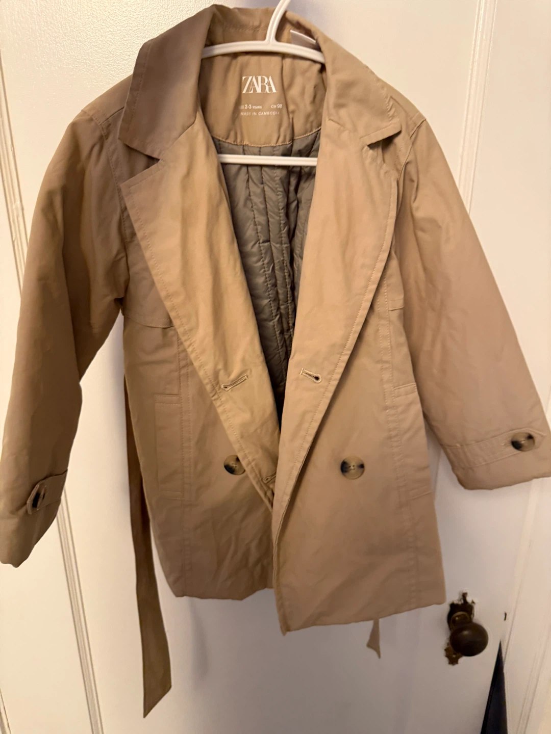 Zara Kids Tan Trench Coat