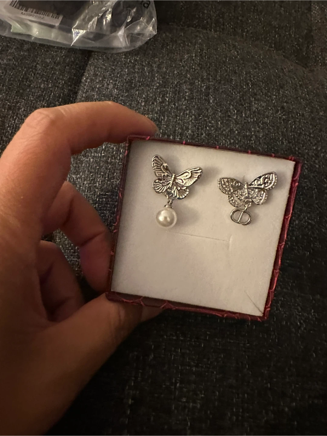 Butterfly Earrings with Pearls