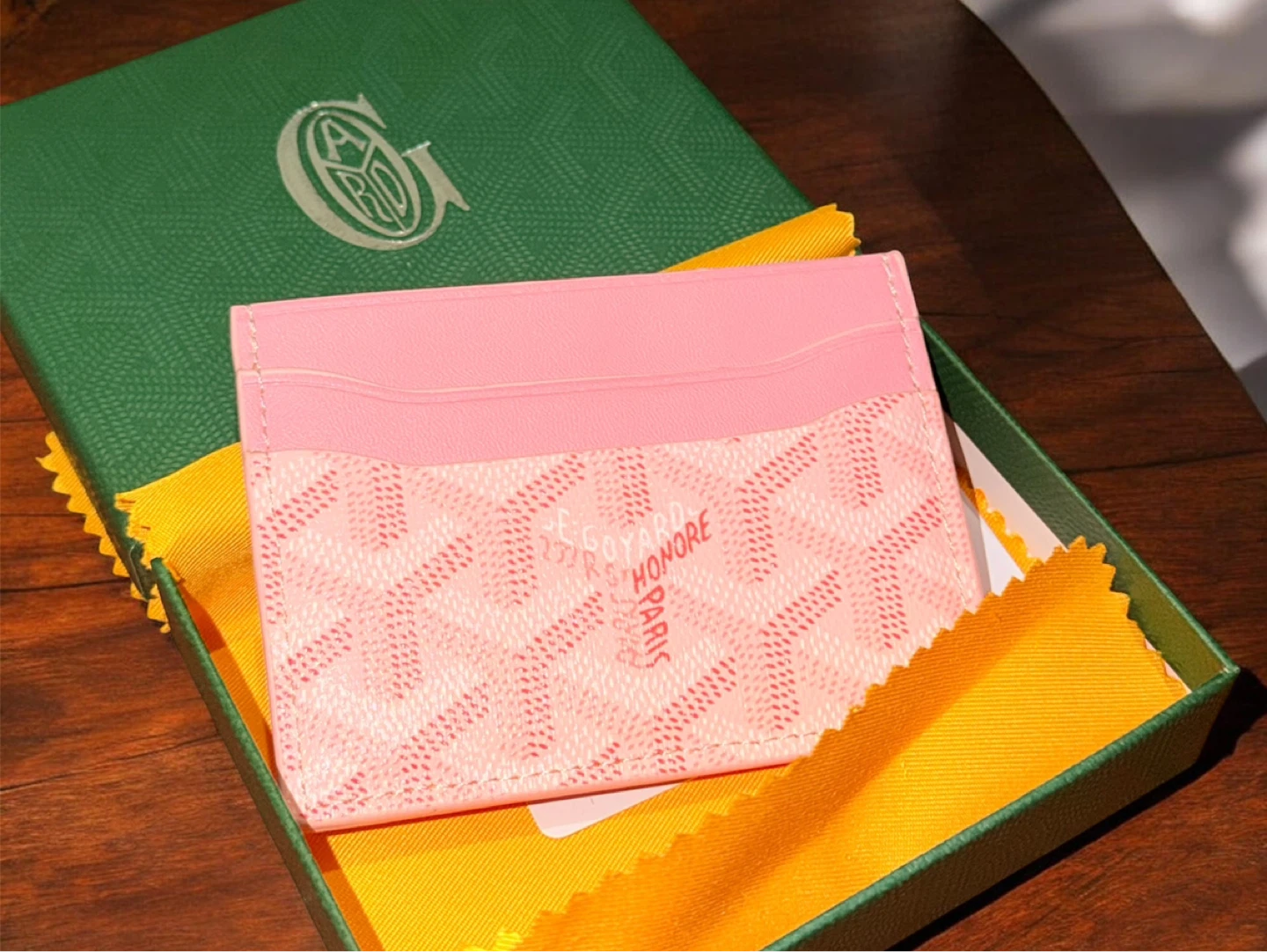 Goyard Card Holder Pink