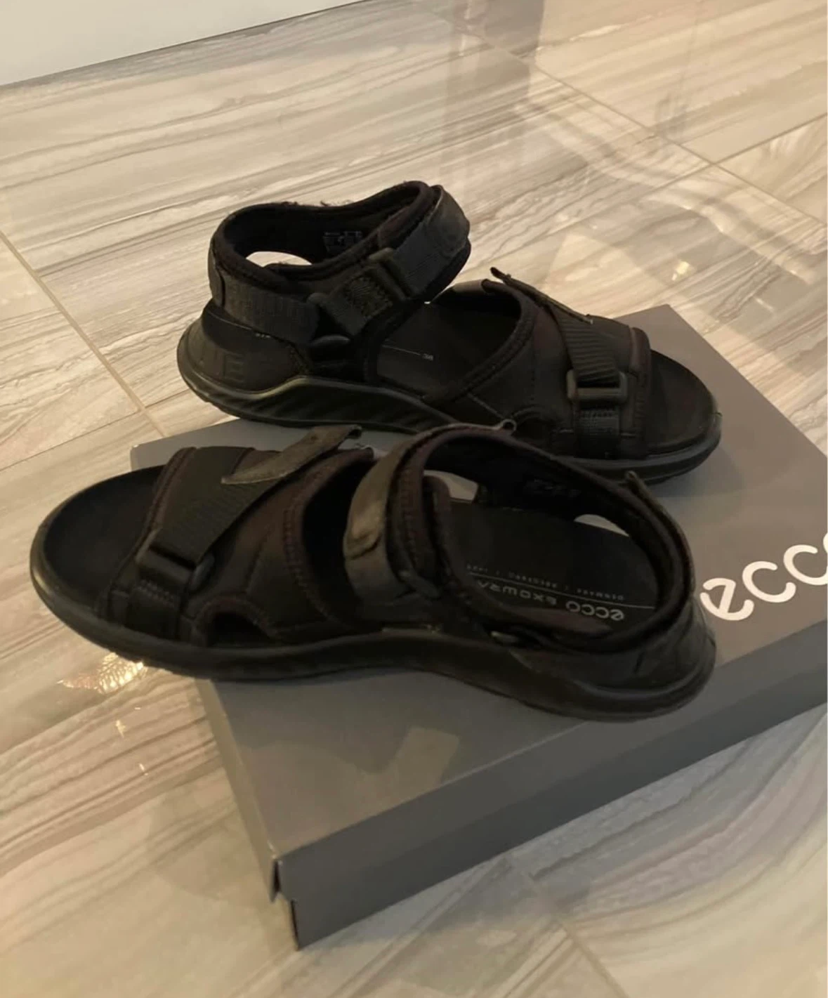 ECCO EXOWRAP W Black Sandals