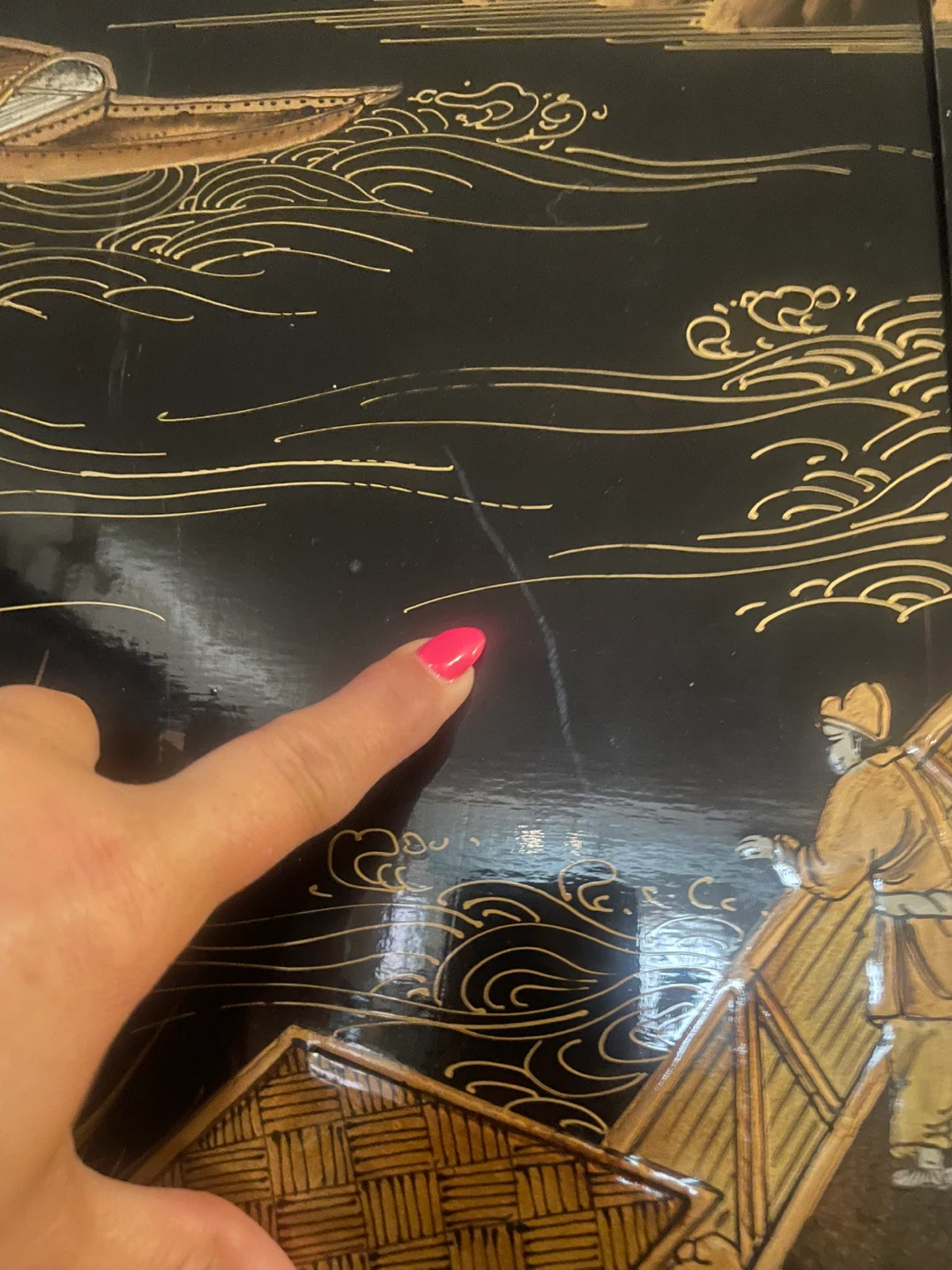 4 Panel Chinoiserie screen - photo 5