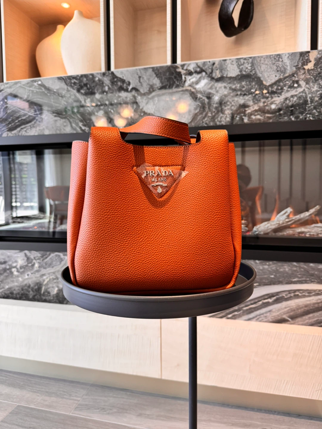Prada Tote Bag - Orange Leather - photo 3