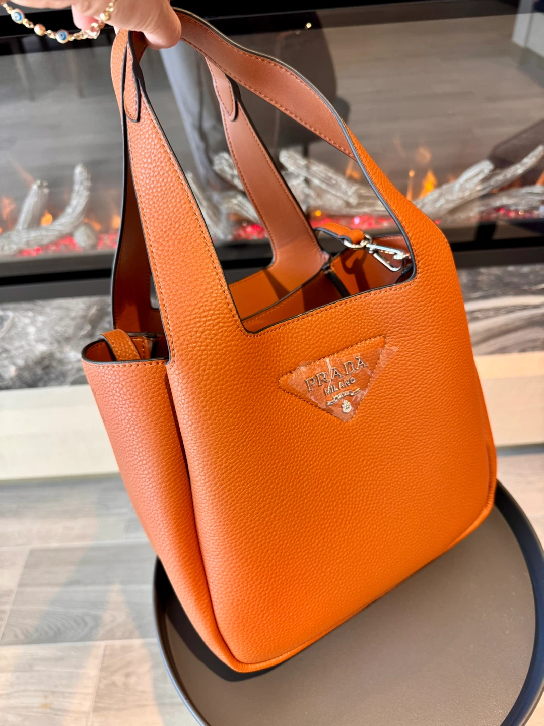 Prada Tote Bag - Orange Leather - photo 5