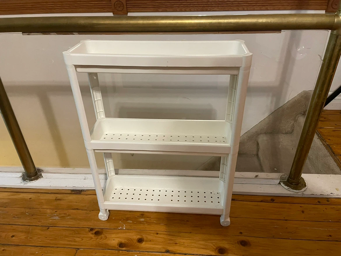 IKEA VESKEN Bathroom Shelf Unit on Wheels – White - photo 2