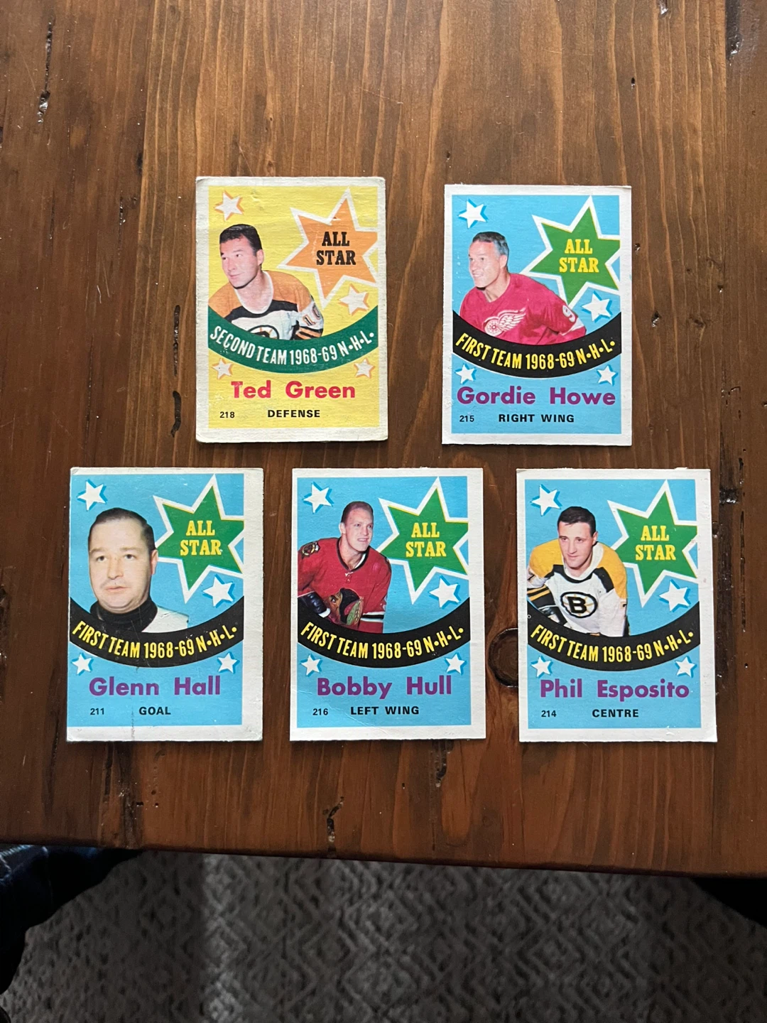 1969/70 O-PEE-CHEE NHL HOCKEY All Star Cards