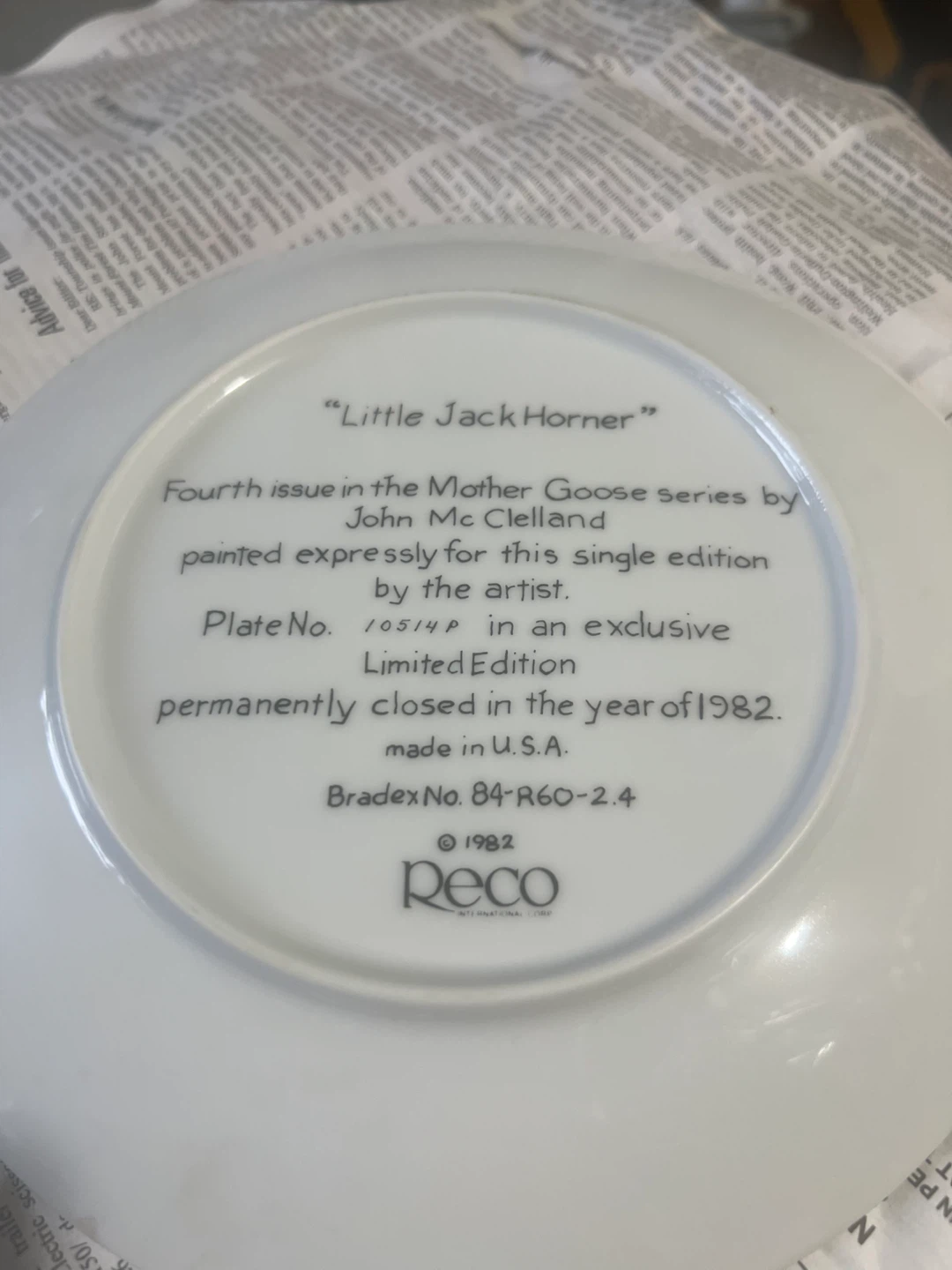 Reco Mother Goose Series Collector Plates (Lot of 3) - photo 4