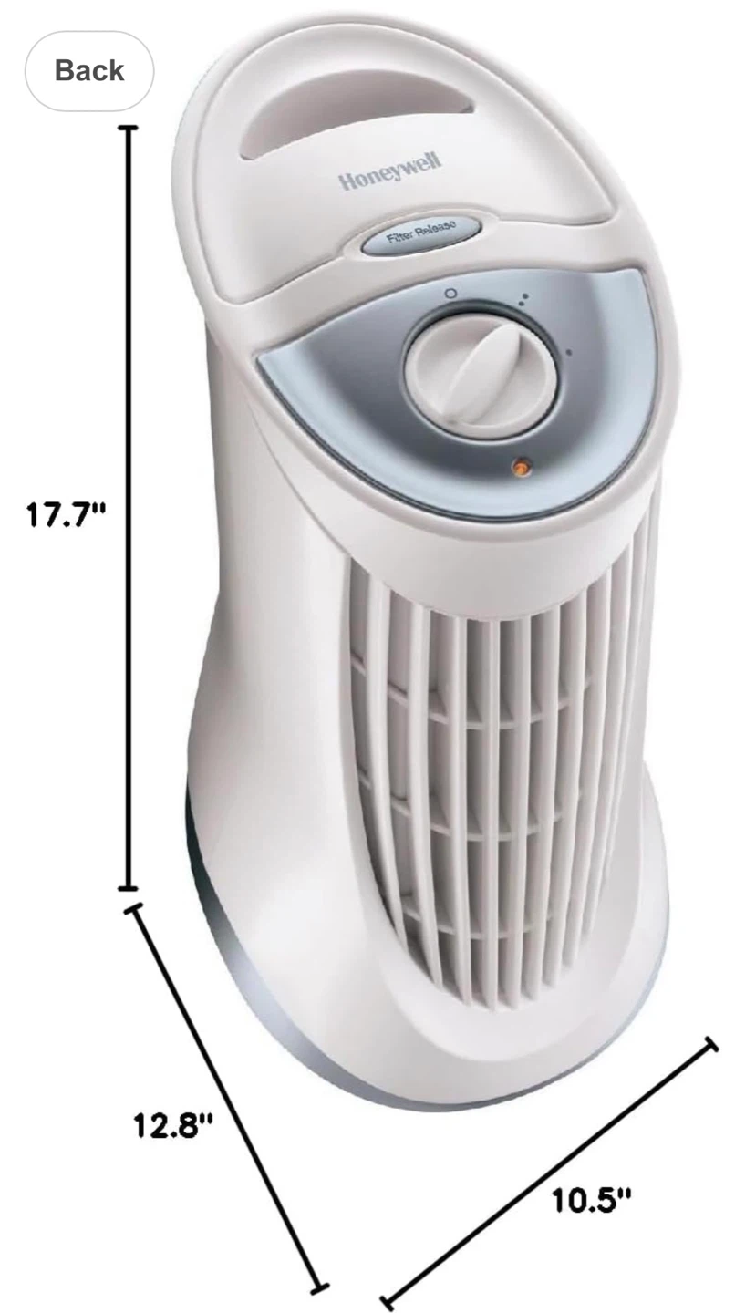 QuietClean Mini Tower Air Purifier, Removes Allergens & Odours - photo 3